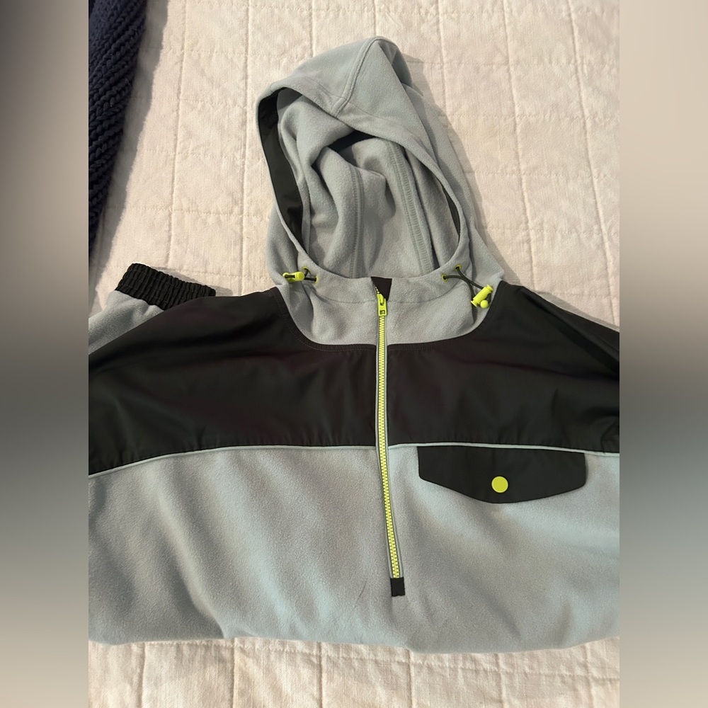 Athleta fleece crop windbreaker jacket Medium